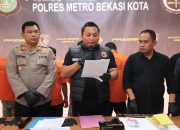 Polres Metro Bekasi Kota Gelar Konfrensi Pers Ungkap Kasus Penganiayaan Suporter di Stadion Patriot dan Kejahatan Umum serta Pencurian dengan Pemberatan.