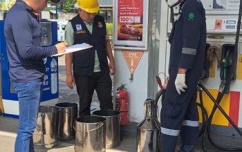 Dinas Perdagangan dan Perindustrian Kota Bekasi Laksanakan Tera Ulang PU BBM di SPBU Shell Pondok Gede Kota Bekasi