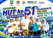 Semarak HUT ke-51 PSM Kota Bekasi, Tri Adhianto Ajak Lansia Tetap Sehat, Aktif, dan Bahagia